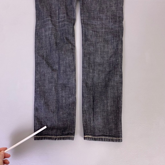 Levis 421 Skinny Jeans Women's W30 Black Dark Wash Distressed Indigo Low Rise - Picture 14 of 16